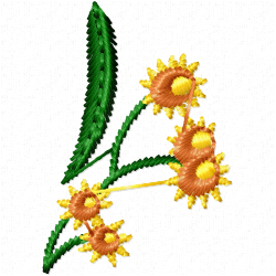 Flowers And Tree Embroidery Design 12 Flowers And Tree Embroidery Design 12